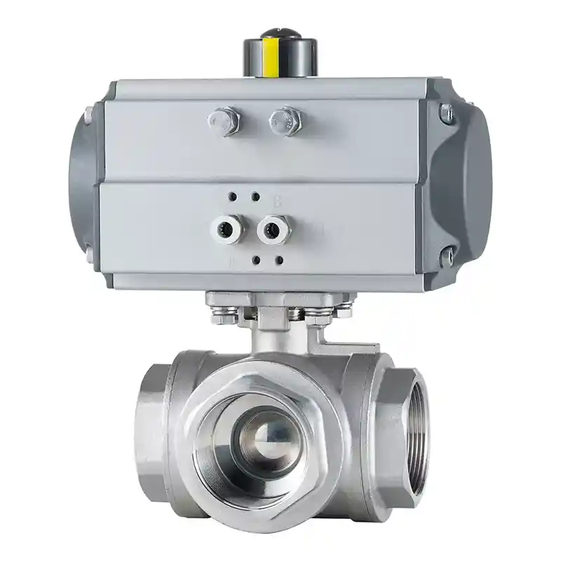 Pneumatic 3-way Ball Valves